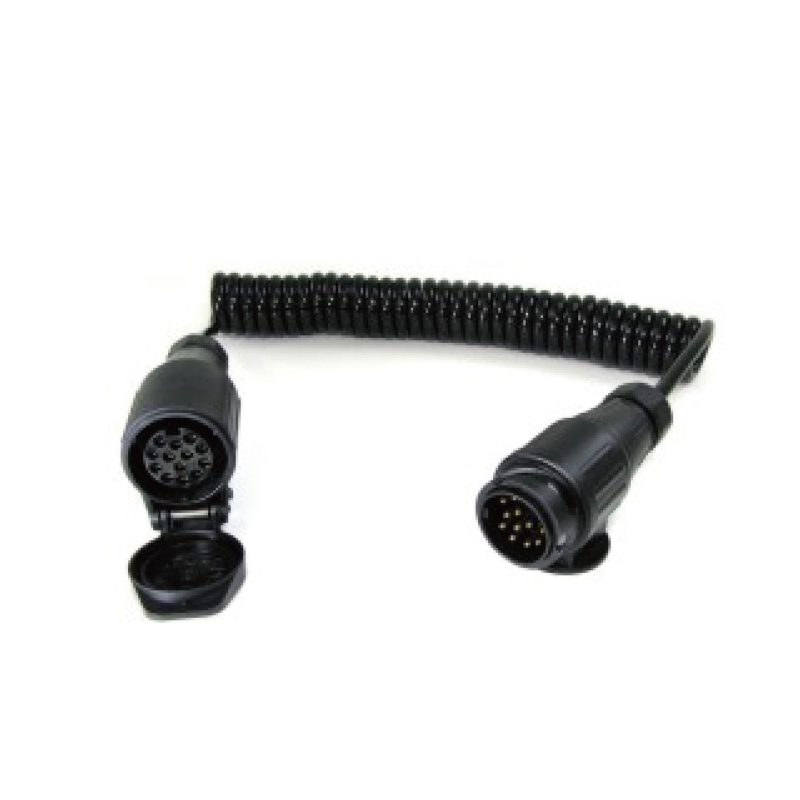 7 kutuplu PU Spiral Bobin 6x1+1x1.5mm2, 13pin plastik fişli ve 13pin plastik soketli. Kablo uzunluğu 1m, 2m,3m.....JH008-Z