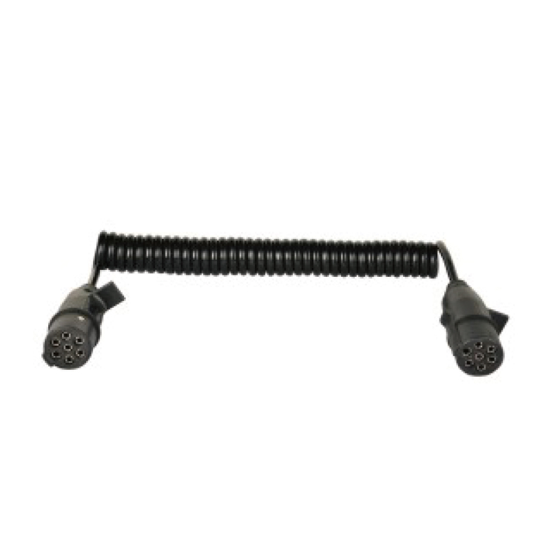 7 Kutuplu PU Spiral Bobin, 2 Plastik fiş 24v, N tipi,kablo uzunluğu 1m,2m,3m.....JH016-C
