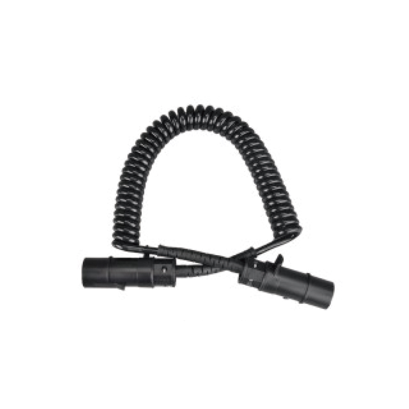 7 kutuplu PU Spiral Bobin, 2 siyah plastik fiş 24V;kablo uzunluğu 1m 2m 3m.......JH082-B
