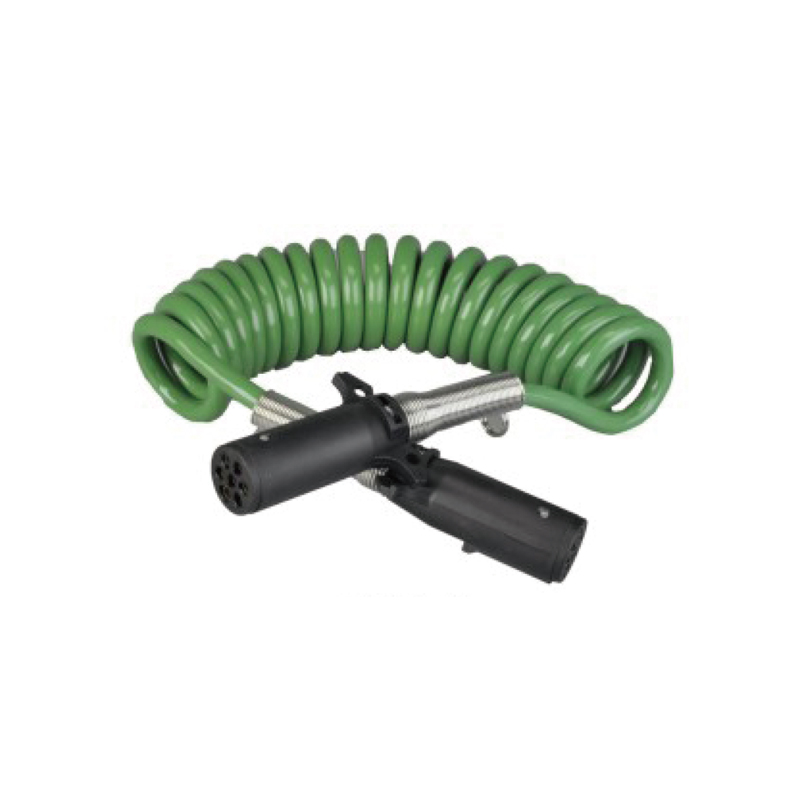 İki adet 24V plastik fişli Yeşil Spiral Bobin, pim vidalı tip; kablo uzunluğu 1m 2m 3m......JH092-A