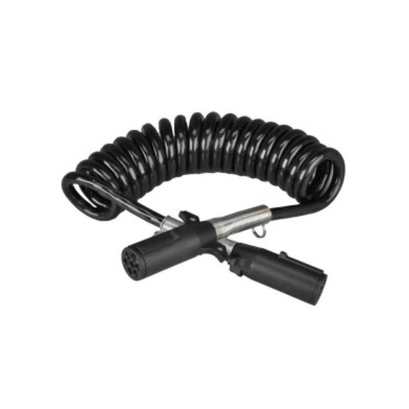 İki adet 24V plastik fişli Siyah Spiral Bobin, pim vidalı tip; kablo uzunluğu 1m 2m 3m......JH092-C